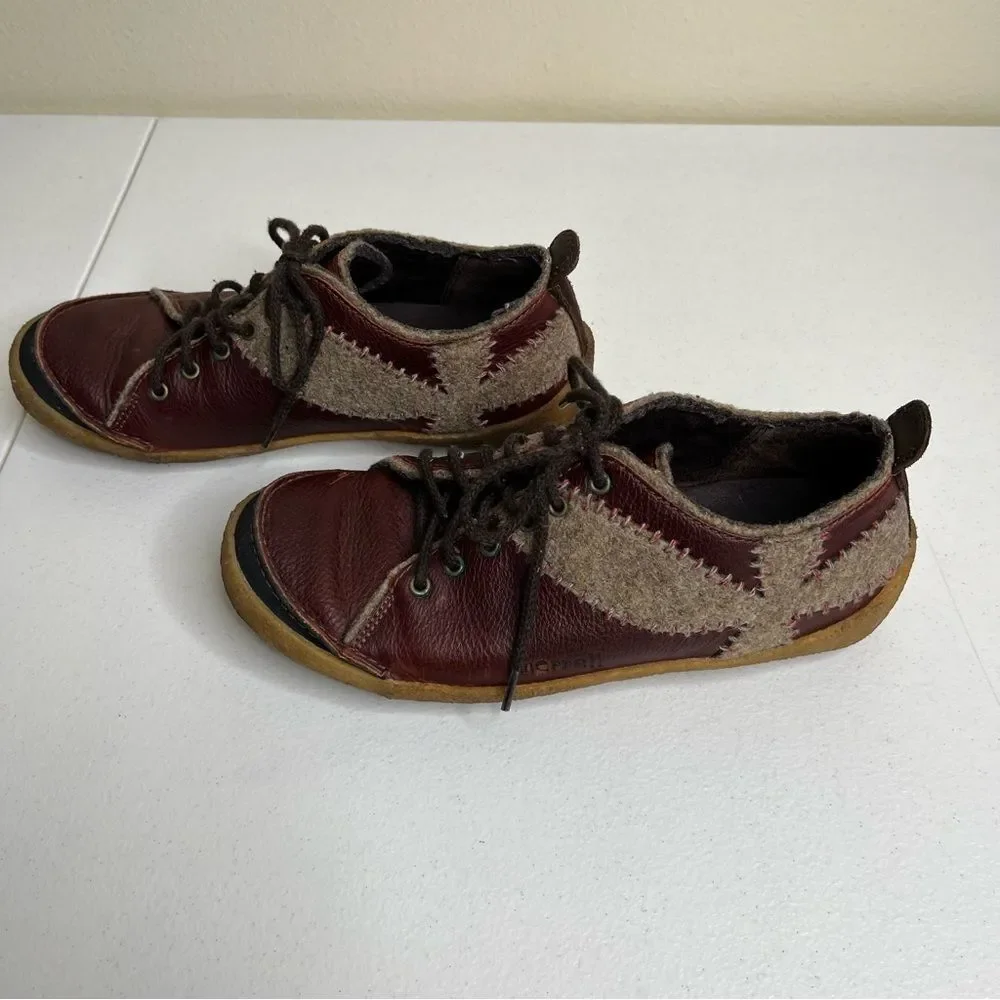 Merrell Milan Autumn Leather Lace Up Felted Wool Round Toe Shoe Women Size 7.5